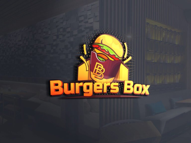 3d glass window logo mockup